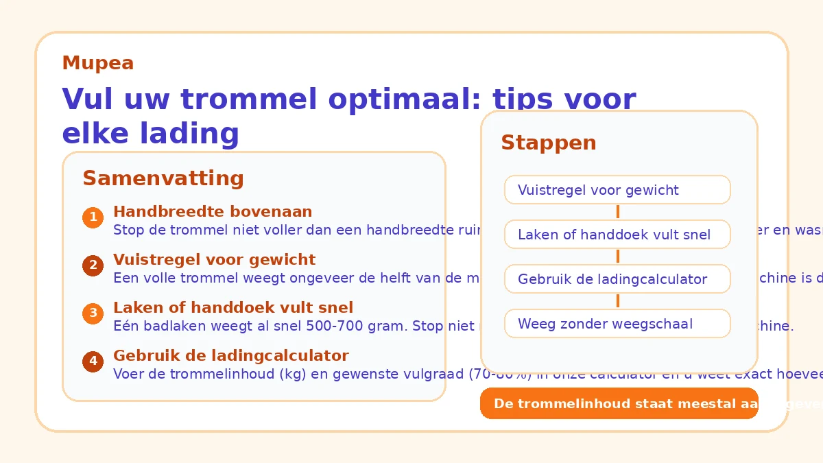Vul uw trommel optimaal: tips voor elke lading