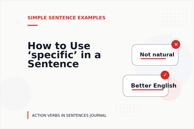 How to Use ‘specific’ in a Sentence