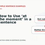 How to Use ‘at the moment’ in a Sentence