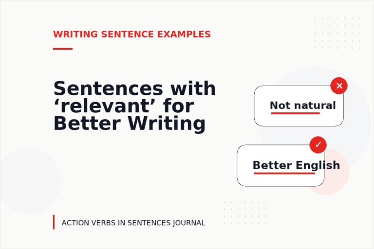 Sentences with ‘relevant’ for Better Writing