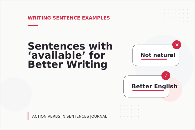 Sentences with ‘available’ for Better Writing