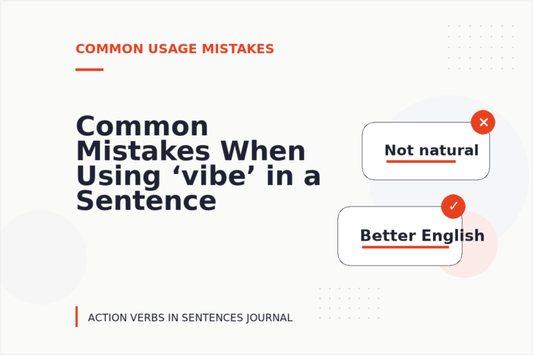 Common Mistakes When Using ‘vibe’ in a Sentence