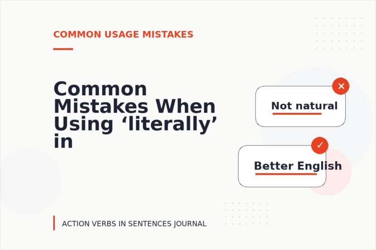 Common Mistakes When Using ‘literally’ in a Sentence