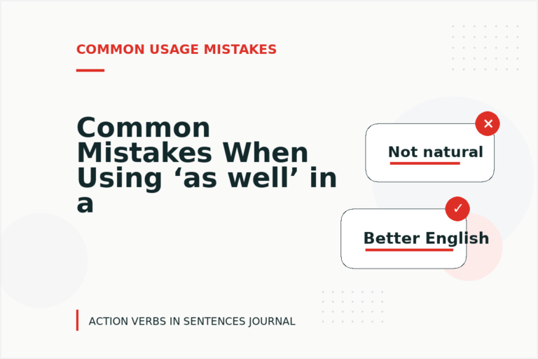 Common Mistakes When Using ‘as well’ in a Sentence Common Mistakes When Using ‘as well’ in a Sentence